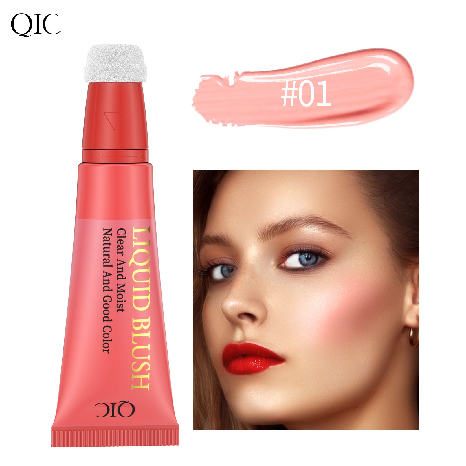 Sponge Head Lip & Cheek Dual Blush Silky Makeup Liquid Blush