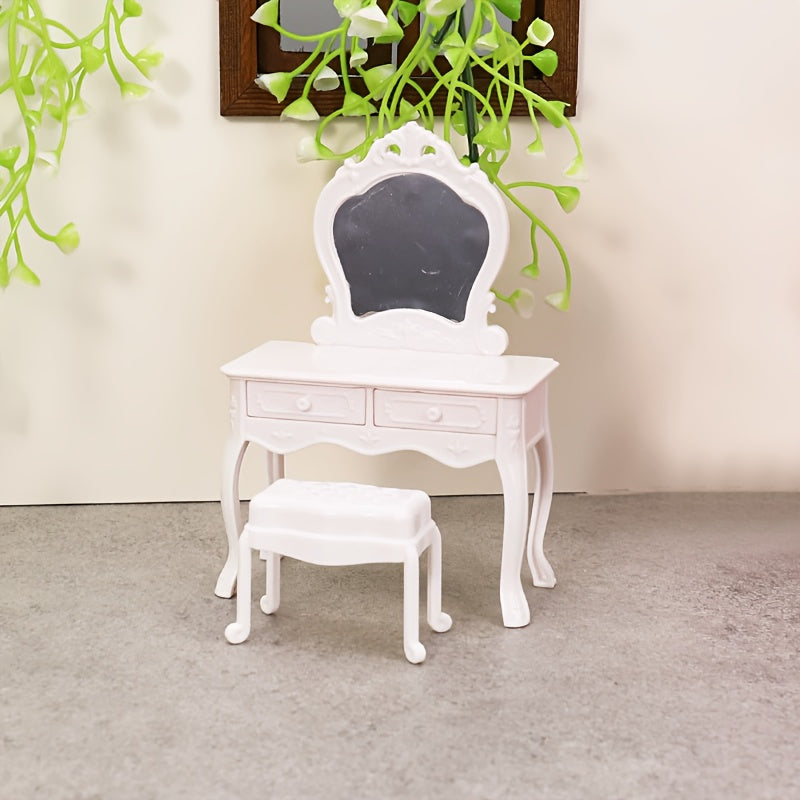 Mini Furniture Makeup Table Bedside Table for Dollhouse Home Decor