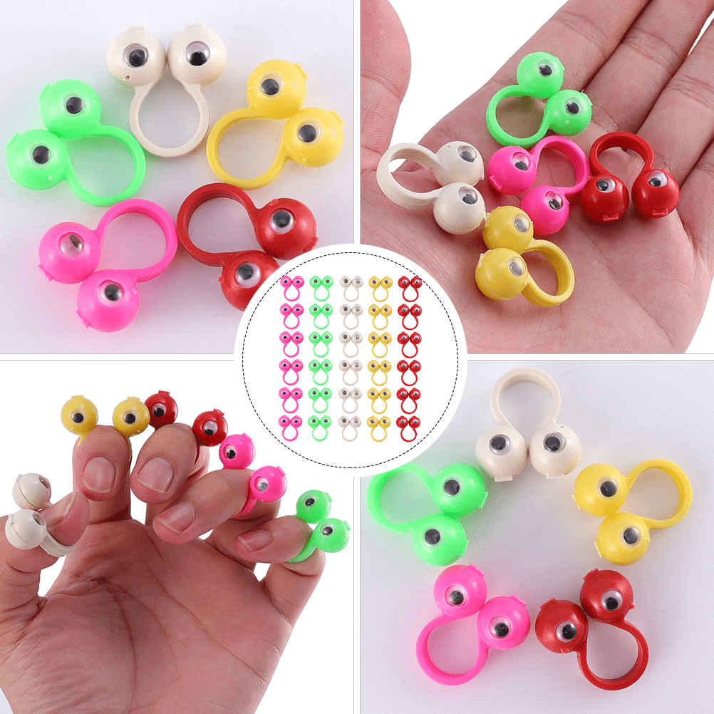 10pcs Finger Eye Puppet Toy Eyeball Rings Funny Game Educational Kids Party