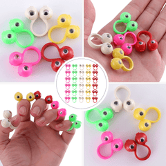 10pcs Finger Eye Puppet Toy Eyeball Rings Funny Game Educational Kids Party