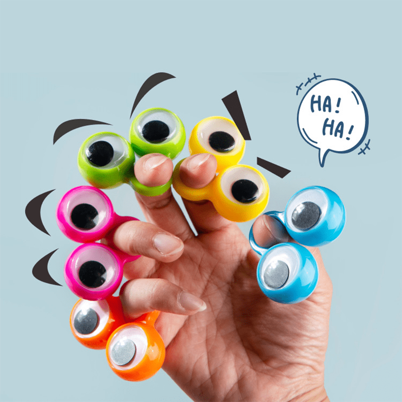 10pcs Finger Eye Puppet Toy Eyeball Rings Funny Game Educational Kids Party