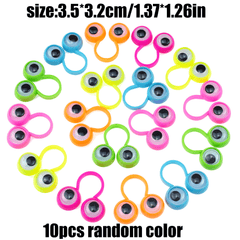 10pcs Finger Eye Puppet Toy Eyeball Rings Funny Game Educational Kids Party