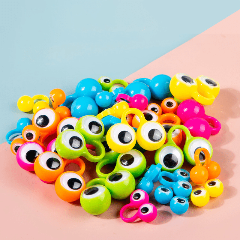 10pcs Finger Eye Puppet Toy Eyeball Rings Funny Game Educational Kids Party