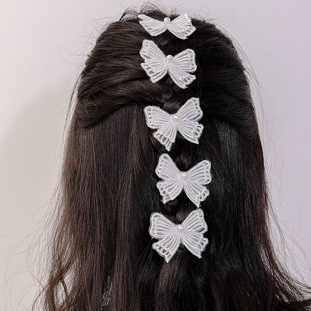 5pcs Butterfly Hair Clip for Side Hair Bang Braids Girls