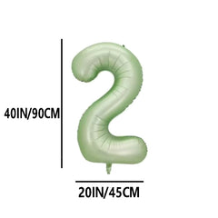 1pc Extra Large Olive Green Number Party Balloon