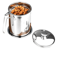 Stainless Steel Strainer Pot Residue Filter Oiler For Home Use