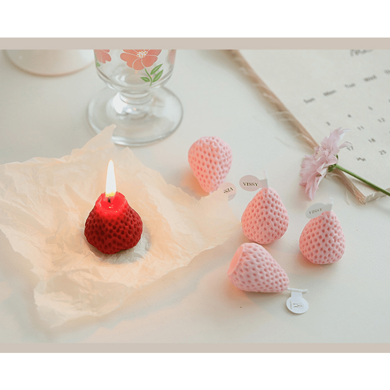 Strawberry Aromatherapy Candle - Bridesmaid Gift - Holiday Accessory