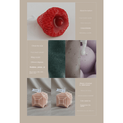 Strawberry Aromatherapy Candle - Bridesmaid Gift - Holiday Accessory