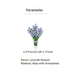 Lavender Brooch For Men Temperament Sense Niche Sweater Corsage Pin
