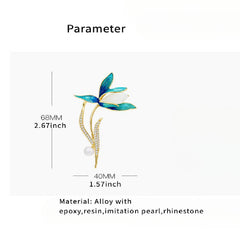 Magnolia Flower Brooch For Men Pearl Brooch Temperament Corsage