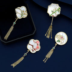 Vintage Men's Retro Brooch with Tassel Palace Antique Pin