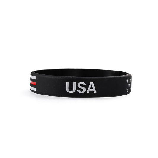 Patriotic Sports Style Silicone Wristband
