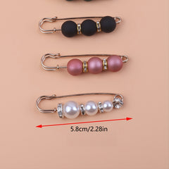 5pcs Faux Pearl Waist Pin Skirt Jeans Non-slip DIY Clothing Accessory