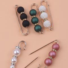 5pcs Faux Pearl Waist Pin Skirt Jeans Non-slip DIY Clothing Accessory