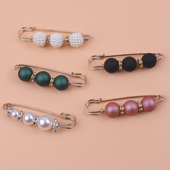 5pcs Faux Pearl Waist Pin Skirt Jeans Non-slip DIY Clothing Accessory