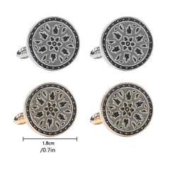 Men's Classic Round Cufflinks - Wedding Business Accessories