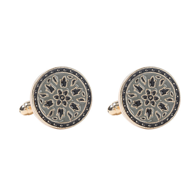 Men's Classic Round Cufflinks - Wedding Business Accessories