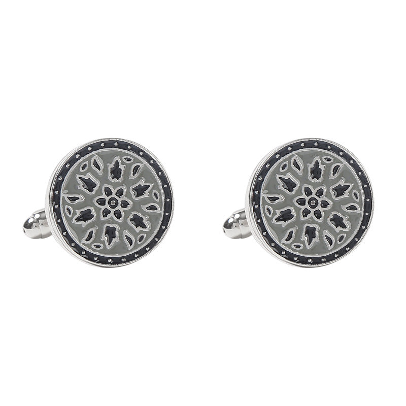 Men's Classic Round Cufflinks - Wedding Business Accessories