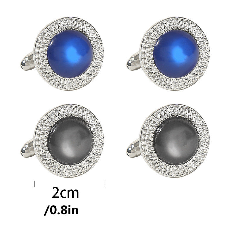 Rhombus Crystal Men's Cufflinks French Shirt Cufflinks