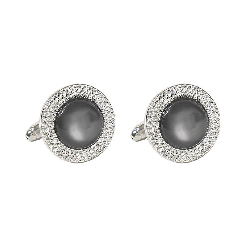 Rhombus Crystal Men's Cufflinks French Shirt Cufflinks