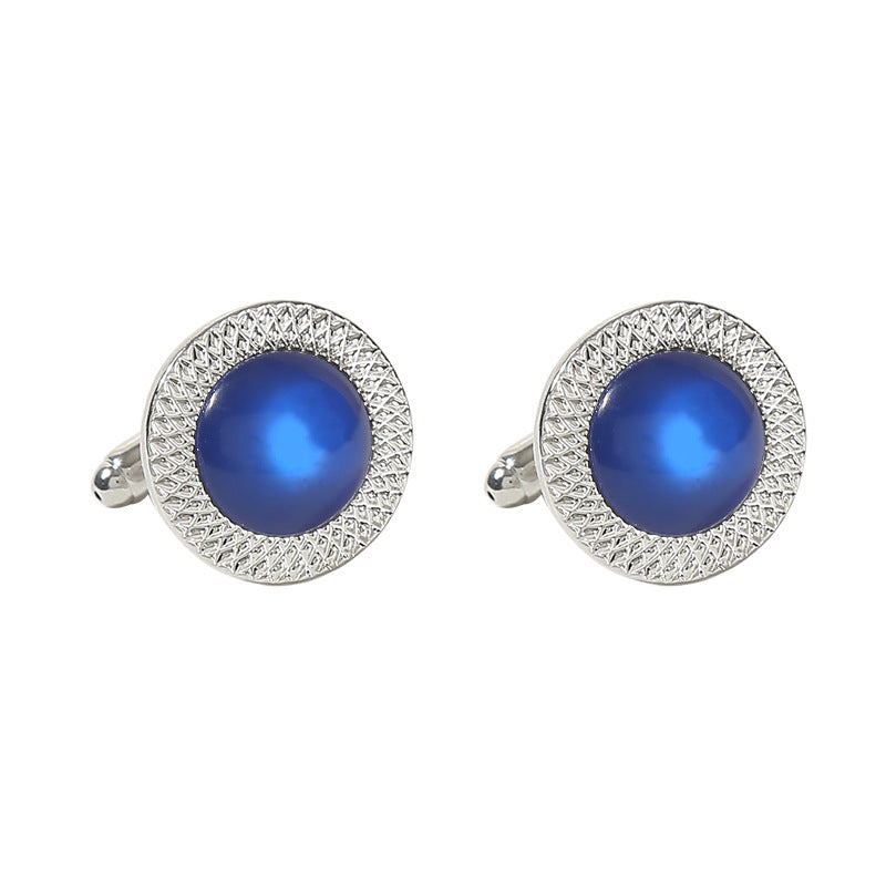 Rhombus Crystal Men's Cufflinks French Shirt Cufflinks
