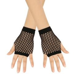 Candy Fishnet Gloves Hollow Y2K Fingerless Gloves