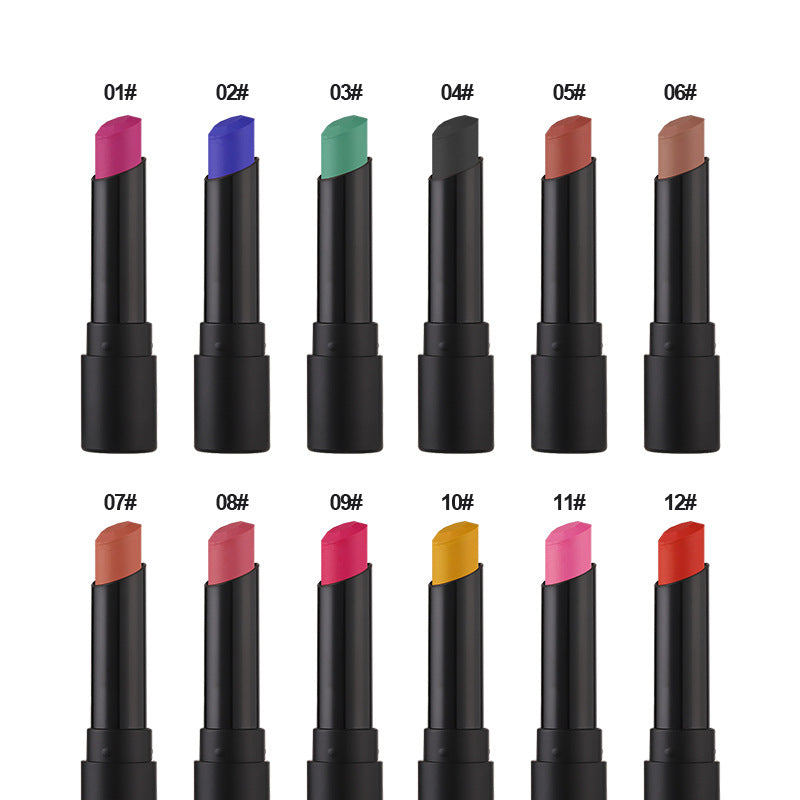 12 Colors Matte Lipstick Set - Long Lasting and Smooth Application