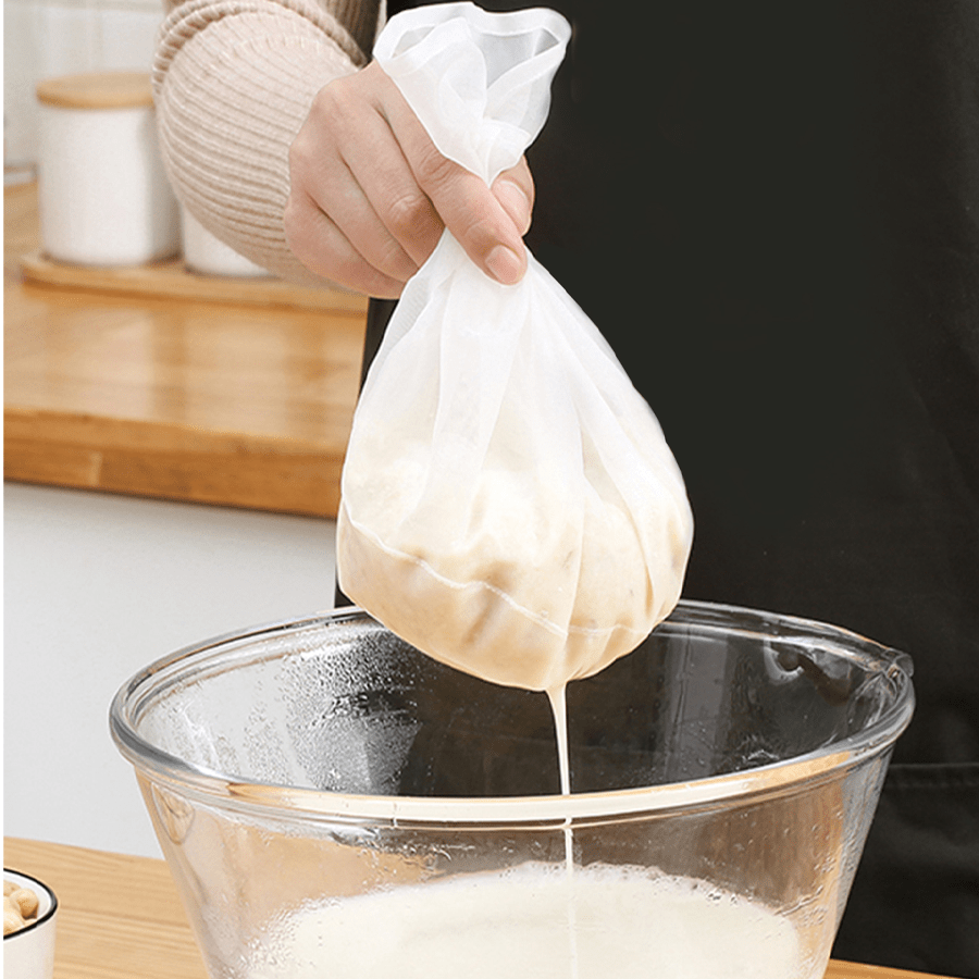 Reusable Nut Milk Bag Fine Strainer Cheesecloth Yogurt Filter Cold Brew Coffee