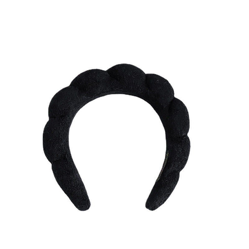 Velvet Headband Wrist Strap Towel Twist Sponge for Face Wash Spa