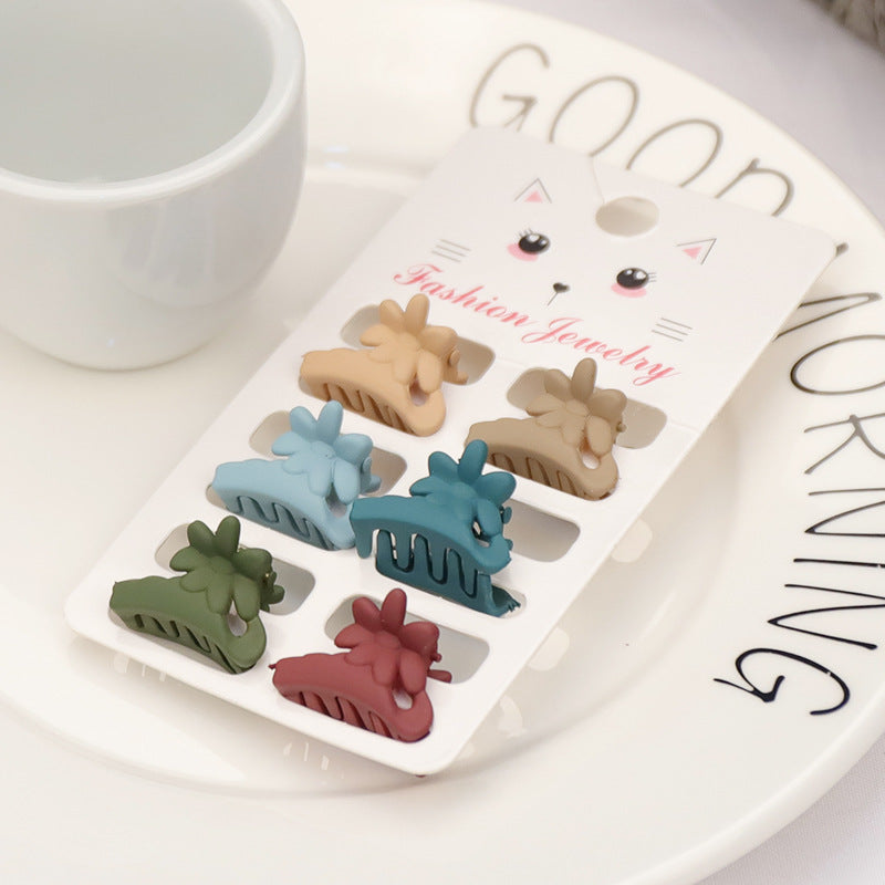 6pcs Small Frosted Hair Claw for Women