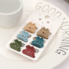6pcs Small Frosted Hair Claw for Women
