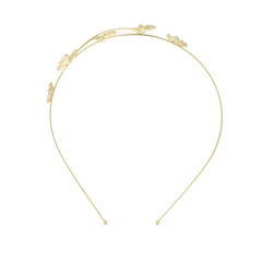 Metal Butterfly Faux Pearl Headband Hair Accessory Women Rhinestone Hairband