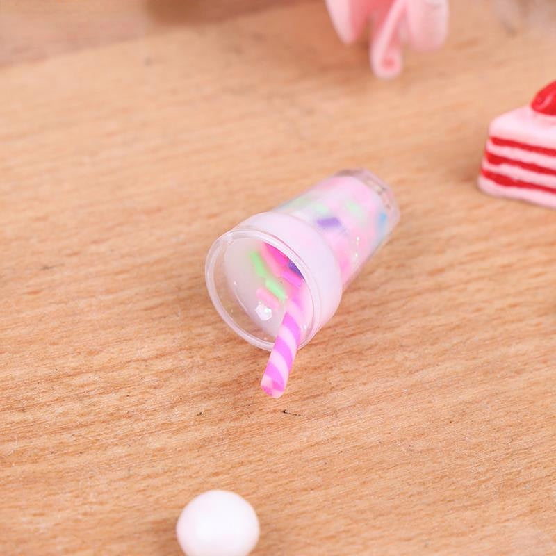 5pcs 1 12 Dollhouse Cream Drinks Bottles Model Dolls Kitchen Food