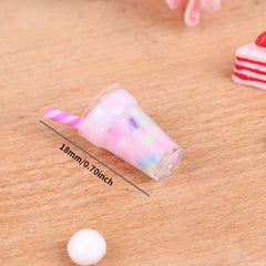 5pcs 1 12 Dollhouse Cream Drinks Bottles Model Dolls Kitchen Food