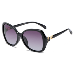 Cat Eye Polarized Sunglasses Clover Decor Gradient Glasses UV400