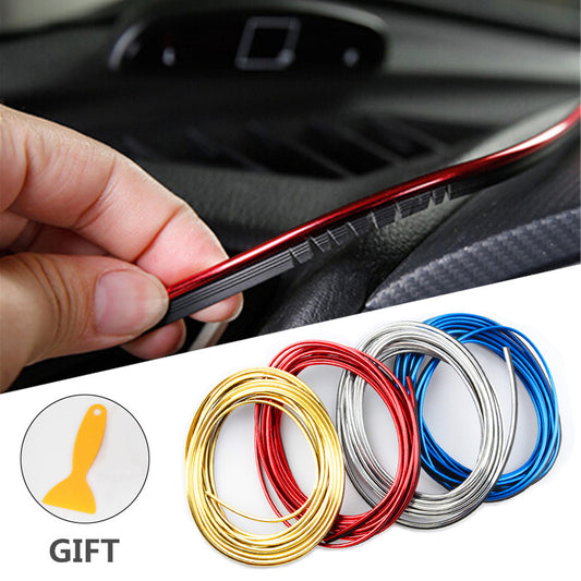 Car Interior Flexible Trim Strips Dashboard Edge Sticker
