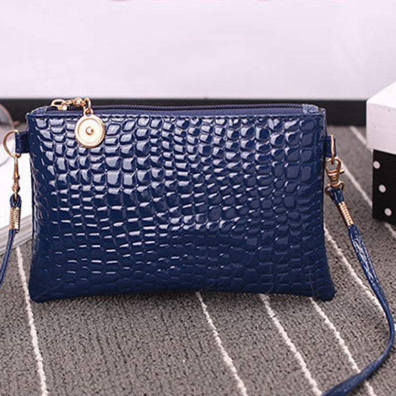 Crocodile Embossed Crossbody Bag Small Clutch Purse Women's Phone Bag