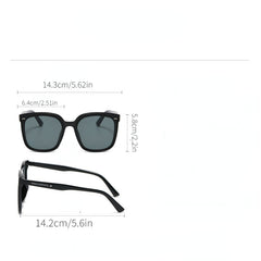 Square Sunglasses Anti Glare Rivet Decor Glasses UV400