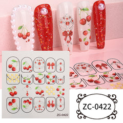 5D Embossed Nail Stickers For Women Cartoon Nail Sticker Manicure Decoration