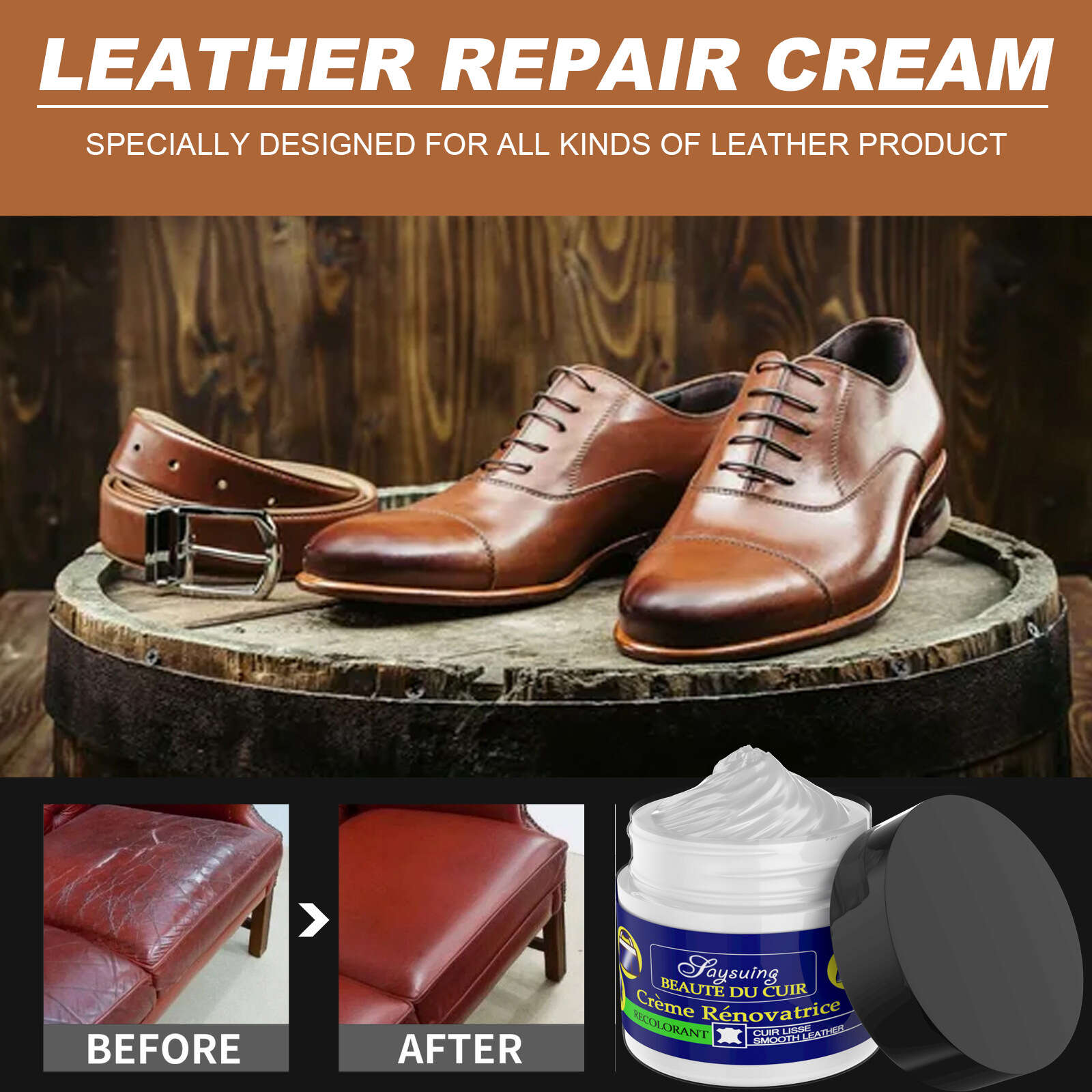 Leather Repair Cream Coat Scratch Crack Leather Seat Repair Cream