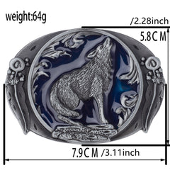 Vintage Wolf Belt Buckle Western Cowboy European American Hot
