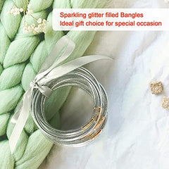 5Pcs Plastic Round Bracelets Prayer Bangles Lucky Symbol Jelly Bangle