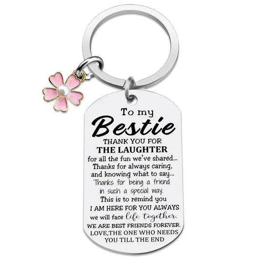 Bestie Flowers Keychain Keyring For Men