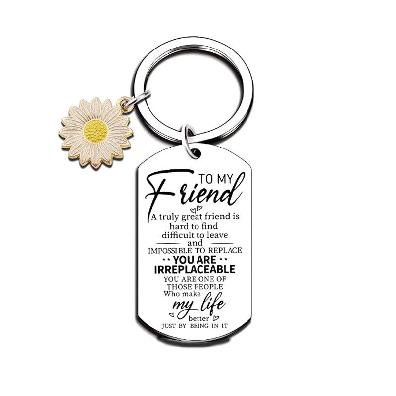 Sunflowers Tai Steel Pendant Keychain Good Keychain
