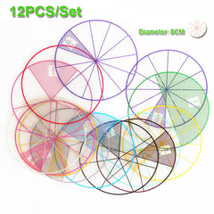 12pcs Fraction Circle Math Chips Educational Toy for Primary School