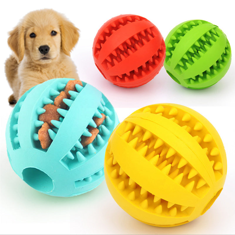 Food Leaking Rubber Chew Toy for Dogs, Interactive Molar Fun