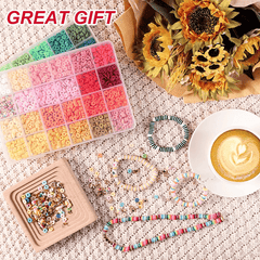 4800pcs Clay Beads For Bracelet Making Kit 48 Colors Girls 8-12 Gift