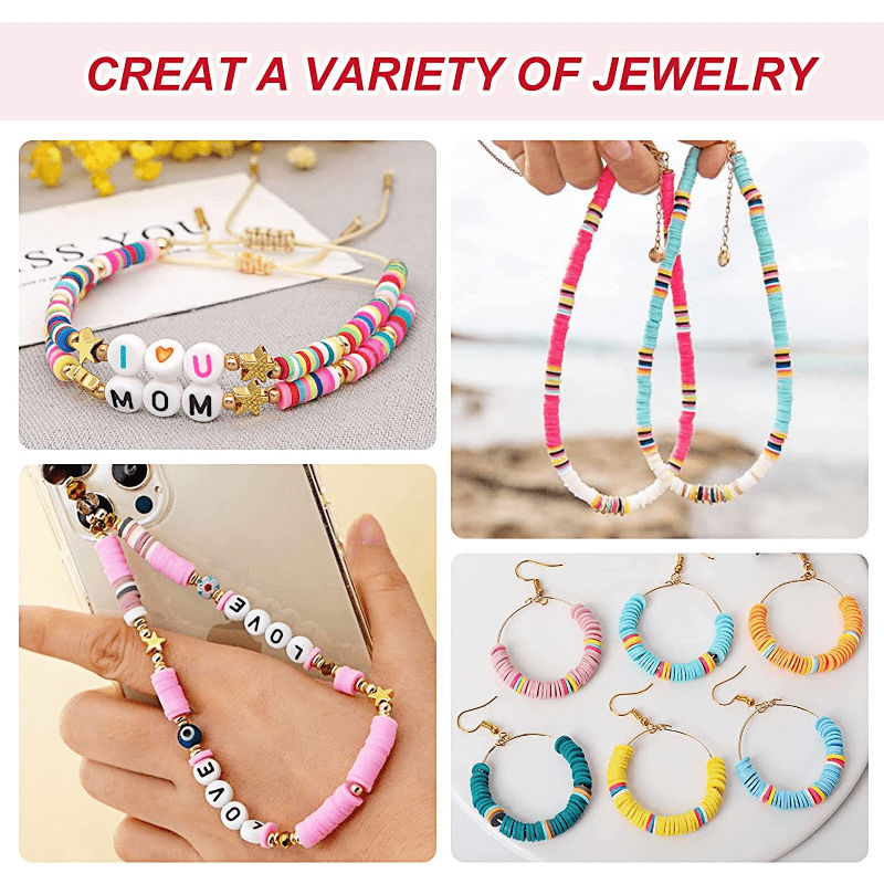 4800pcs Clay Beads For Bracelet Making Kit 48 Colors Girls 8-12 Gift
