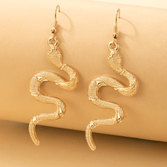 Vintage Snake Jewelry Set - Earrings & Pendant Necklace