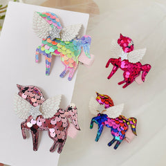 Sequins Unicorn Hair Clip Non Slip Hair Decoration For Girls